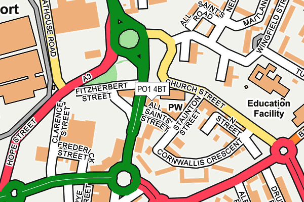 PO1 4BT map - OS OpenMap – Local (Ordnance Survey) PO1 4BT map - OS OpenMap – Local (Ordnance Survey)