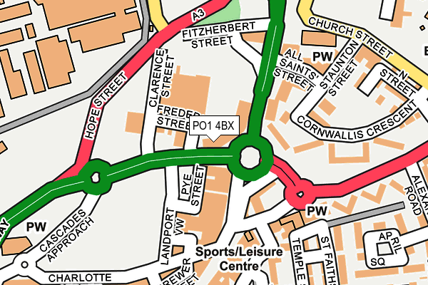 PO1 4BX map - OS OpenMap – Local (Ordnance Survey) PO1 4BX map - OS OpenMap – Local (Ordnance Survey)