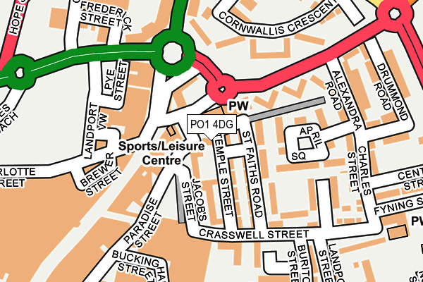 PO1 4DG map - OS OpenMap – Local (Ordnance Survey) PO1 4DG map - OS OpenMap – Local (Ordnance Survey)