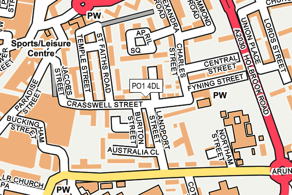 PO1 4DL map - OS OpenMap – Local (Ordnance Survey) PO1 4DL map - OS OpenMap – Local (Ordnance Survey)