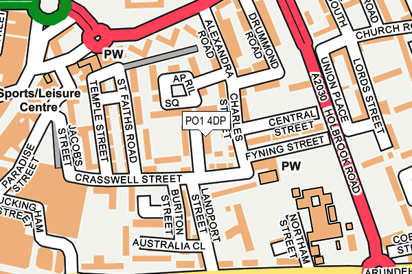 PO1 4DP map - OS OpenMap – Local (Ordnance Survey) PO1 4DP map - OS OpenMap – Local (Ordnance Survey)