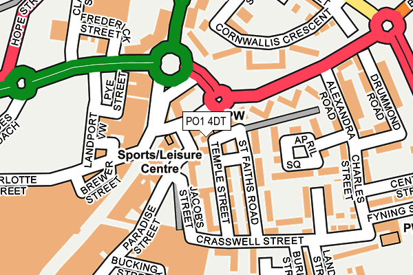 PO1 4DT map - OS OpenMap – Local (Ordnance Survey) PO1 4DT map - OS OpenMap – Local (Ordnance Survey)