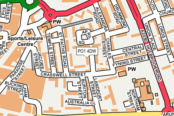 PO1 4DW map - OS OpenMap – Local (Ordnance Survey) PO1 4DW map - OS OpenMap – Local (Ordnance Survey)