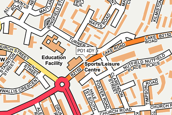 PO1 4DY map - OS OpenMap – Local (Ordnance Survey) PO1 4DY map - OS OpenMap – Local (Ordnance Survey)