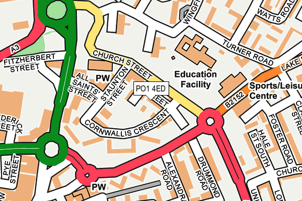 PO1 4ED map - OS OpenMap – Local (Ordnance Survey) PO1 4ED map - OS OpenMap – Local (Ordnance Survey)