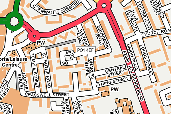 PO1 4EF map - OS OpenMap – Local (Ordnance Survey) PO1 4EF map - OS OpenMap – Local (Ordnance Survey)