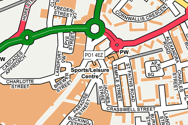 PO1 4EZ map - OS OpenMap – Local (Ordnance Survey) PO1 4EZ map - OS OpenMap – Local (Ordnance Survey)