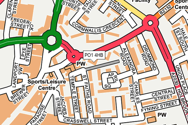 PO1 4HB map - OS OpenMap – Local (Ordnance Survey) PO1 4HB map - OS OpenMap – Local (Ordnance Survey)
