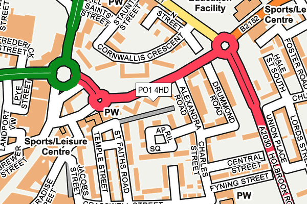 PO1 4HD map - OS OpenMap – Local (Ordnance Survey) PO1 4HD map - OS OpenMap – Local (Ordnance Survey)