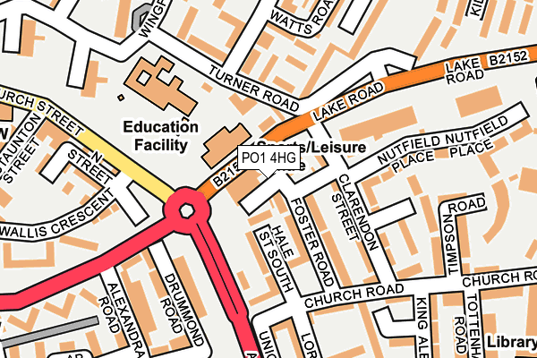PO1 4HG map - OS OpenMap – Local (Ordnance Survey) PO1 4HG map - OS OpenMap – Local (Ordnance Survey)
