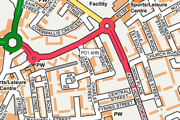 PO1 4HN map - OS OpenMap – Local (Ordnance Survey) PO1 4HN map - OS OpenMap – Local (Ordnance Survey)