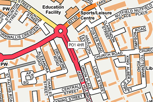 PO1 4HR map - OS OpenMap – Local (Ordnance Survey) PO1 4HR map - OS OpenMap – Local (Ordnance Survey)