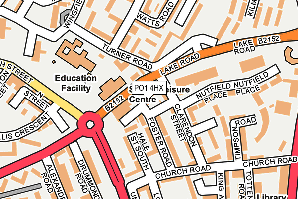 PO1 4HX map - OS OpenMap – Local (Ordnance Survey) PO1 4HX map - OS OpenMap – Local (Ordnance Survey)
