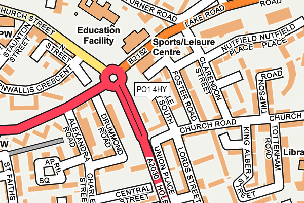 PO1 4HY map - OS OpenMap – Local (Ordnance Survey) PO1 4HY map - OS OpenMap – Local (Ordnance Survey)