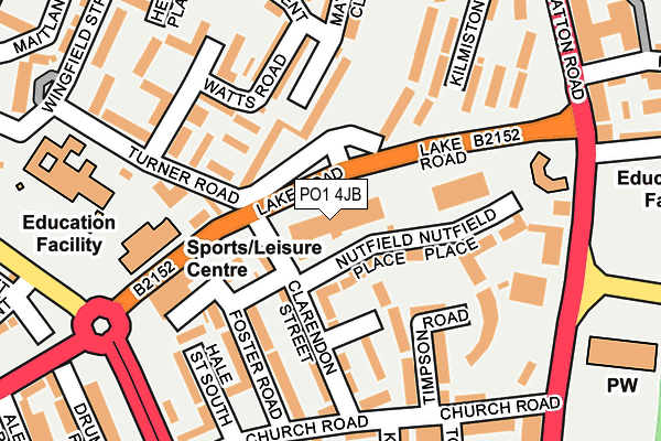 PO1 4JB map - OS OpenMap – Local (Ordnance Survey) PO1 4JB map - OS OpenMap – Local (Ordnance Survey)
