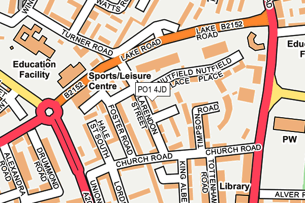 PO1 4JD map - OS OpenMap – Local (Ordnance Survey) PO1 4JD map - OS OpenMap – Local (Ordnance Survey)