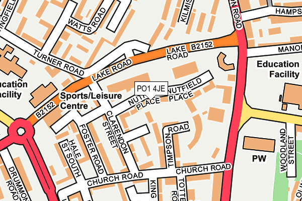 PO1 4JE map - OS OpenMap – Local (Ordnance Survey) PO1 4JE map - OS OpenMap – Local (Ordnance Survey)