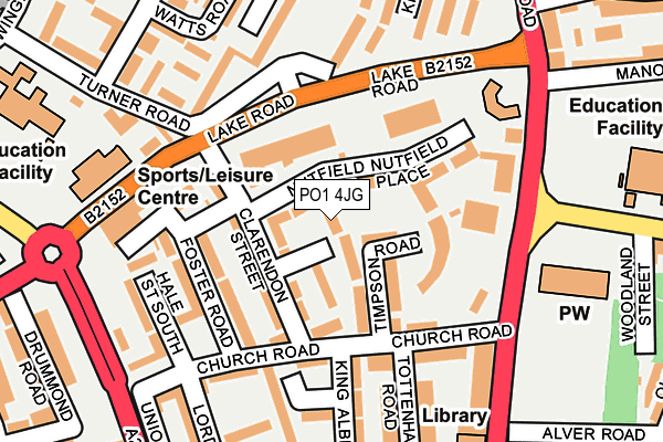 PO1 4JG map - OS OpenMap – Local (Ordnance Survey) PO1 4JG map - OS OpenMap – Local (Ordnance Survey)