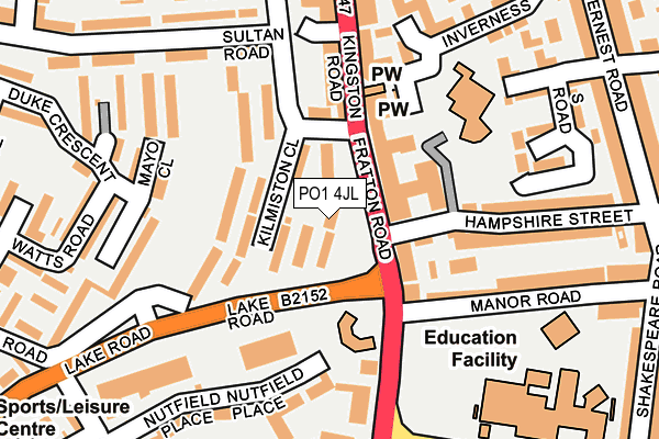PO1 4JL map - OS OpenMap – Local (Ordnance Survey) PO1 4JL map - OS OpenMap – Local (Ordnance Survey)