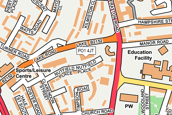 PO1 4JT map - OS OpenMap – Local (Ordnance Survey) PO1 4JT map - OS OpenMap – Local (Ordnance Survey)