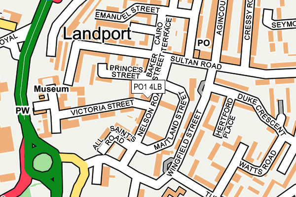 PO1 4LB map - OS OpenMap – Local (Ordnance Survey) PO1 4LB map - OS OpenMap – Local (Ordnance Survey)