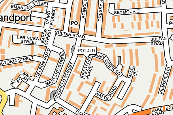 PO1 4LD map - OS OpenMap – Local (Ordnance Survey) PO1 4LD map - OS OpenMap – Local (Ordnance Survey)