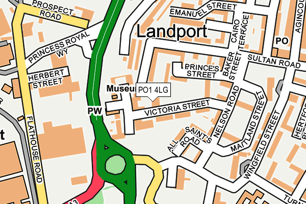 PO1 4LG map - OS OpenMap – Local (Ordnance Survey) PO1 4LG map - OS OpenMap – Local (Ordnance Survey)