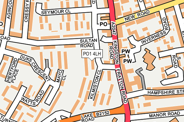PO1 4LH map - OS OpenMap – Local (Ordnance Survey) PO1 4LH map - OS OpenMap – Local (Ordnance Survey)