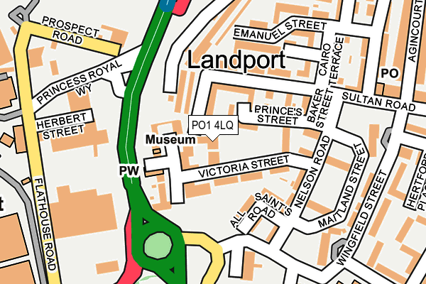 PO1 4LQ map - OS OpenMap – Local (Ordnance Survey) PO1 4LQ map - OS OpenMap – Local (Ordnance Survey)