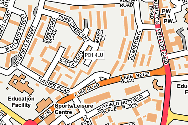 PO1 4LU map - OS OpenMap – Local (Ordnance Survey) PO1 4LU map - OS OpenMap – Local (Ordnance Survey)