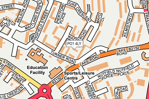 PO1 4LY map - OS OpenMap – Local (Ordnance Survey) PO1 4LY map - OS OpenMap – Local (Ordnance Survey)