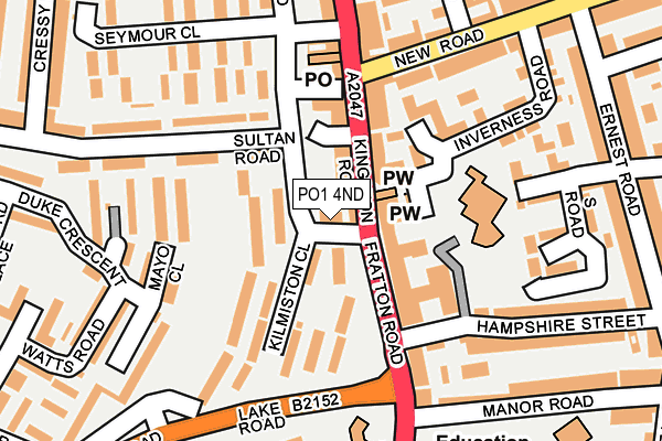 PO1 4ND map - OS OpenMap – Local (Ordnance Survey) PO1 4ND map - OS OpenMap – Local (Ordnance Survey)