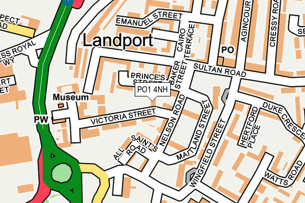 PO1 4NH map - OS OpenMap – Local (Ordnance Survey) PO1 4NH map - OS OpenMap – Local (Ordnance Survey)
