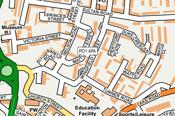 PO1 4PA map - OS OpenMap – Local (Ordnance Survey) PO1 4PA map - OS OpenMap – Local (Ordnance Survey)