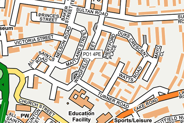 PO1 4PE map - OS OpenMap – Local (Ordnance Survey) PO1 4PE map - OS OpenMap – Local (Ordnance Survey)