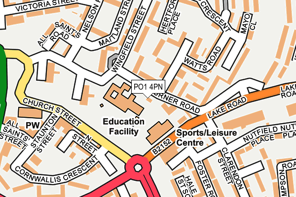 PO1 4PN map - OS OpenMap – Local (Ordnance Survey) PO1 4PN map - OS OpenMap – Local (Ordnance Survey)