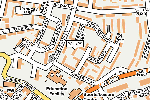 PO1 4PS map - OS OpenMap – Local (Ordnance Survey) PO1 4PS map - OS OpenMap – Local (Ordnance Survey)