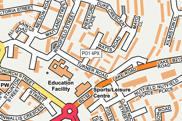 PO1 4PX map - OS OpenMap – Local (Ordnance Survey) PO1 4PX map - OS OpenMap – Local (Ordnance Survey)