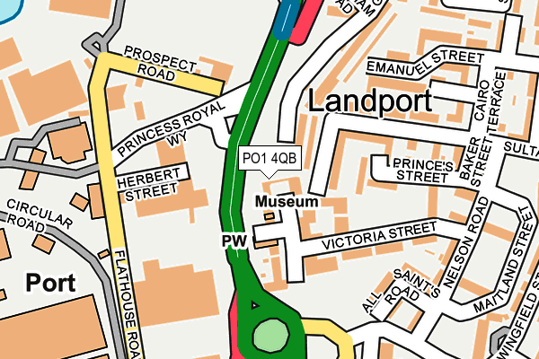 PO1 4QB map - OS OpenMap – Local (Ordnance Survey) PO1 4QB map - OS OpenMap – Local (Ordnance Survey)