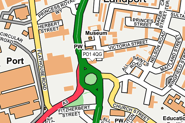 PO1 4QG map - OS OpenMap – Local (Ordnance Survey) PO1 4QG map - OS OpenMap – Local (Ordnance Survey)
