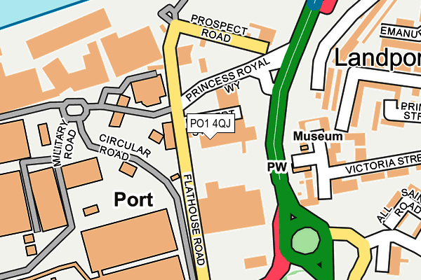 PO1 4QJ map - OS OpenMap – Local (Ordnance Survey) PO1 4QJ map - OS OpenMap – Local (Ordnance Survey)
