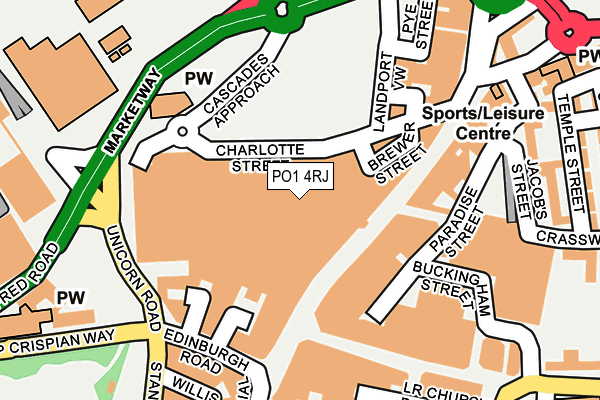 PO1 4RJ map - OS OpenMap – Local (Ordnance Survey) PO1 4RJ map - OS OpenMap – Local (Ordnance Survey)