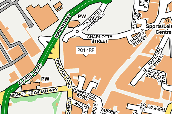 PO1 4RP map - OS OpenMap – Local (Ordnance Survey) PO1 4RP map - OS OpenMap – Local (Ordnance Survey)