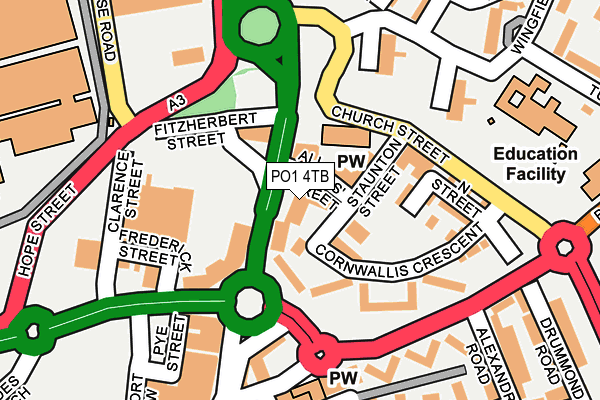 PO1 4TB map - OS OpenMap – Local (Ordnance Survey) PO1 4TB map - OS OpenMap – Local (Ordnance Survey)