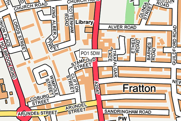PO1 5DW map - OS OpenMap – Local (Ordnance Survey) PO1 5DW map - OS OpenMap – Local (Ordnance Survey)