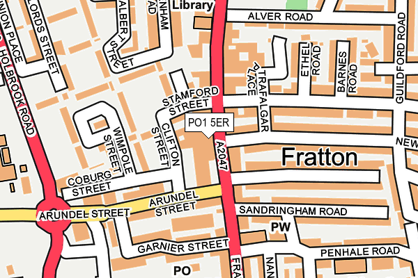 PO1 5ER map - OS OpenMap – Local (Ordnance Survey) PO1 5ER map - OS OpenMap – Local (Ordnance Survey)