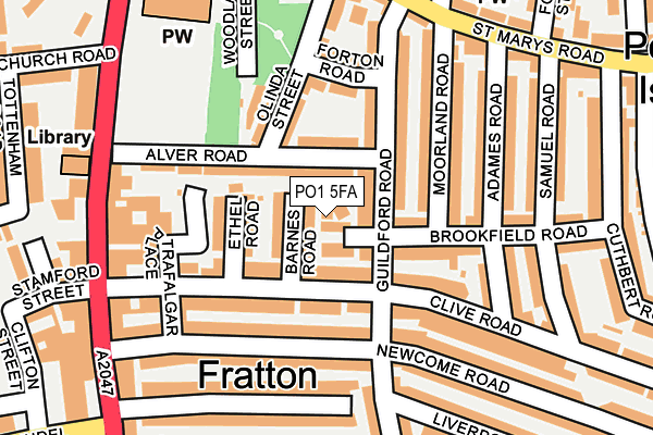 PO1 5FA map - OS OpenMap – Local (Ordnance Survey) PO1 5FA map - OS OpenMap – Local (Ordnance Survey)