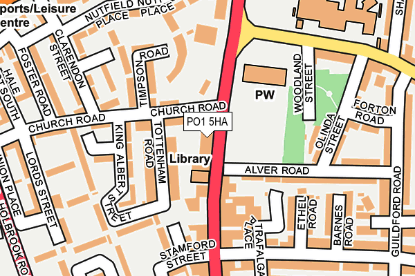 PO1 5HA map - OS OpenMap – Local (Ordnance Survey) PO1 5HA map - OS OpenMap – Local (Ordnance Survey)