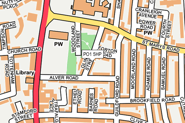 PO1 5HP map - OS OpenMap – Local (Ordnance Survey) PO1 5HP map - OS OpenMap – Local (Ordnance Survey)