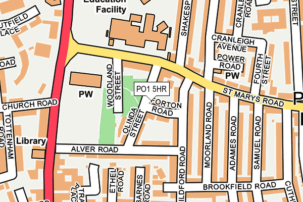 PO1 5HR map - OS OpenMap – Local (Ordnance Survey) PO1 5HR map - OS OpenMap – Local (Ordnance Survey)